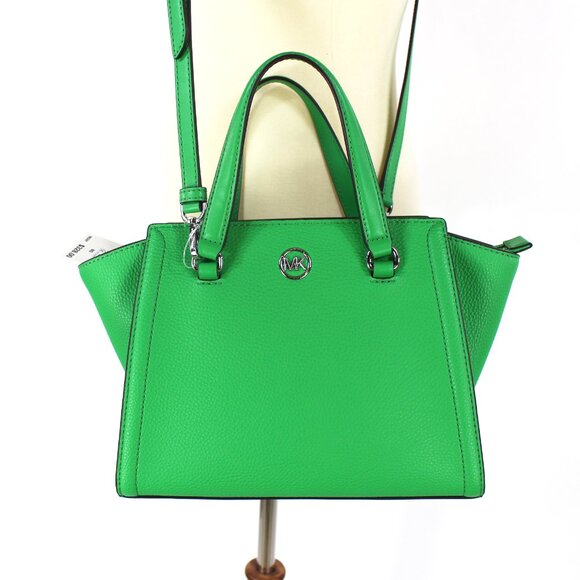 Michael Kors Freya Pebbled Leather Palm Small Shoulder Bag Satchel Handbag NEW - Picture 1 of 7